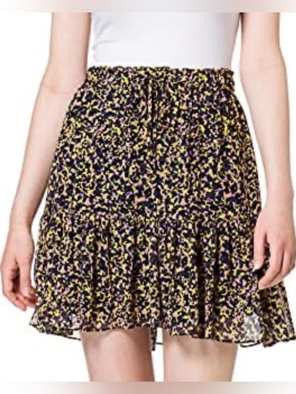 Scotch&Soda Abstract Multicolour Ruffle Mini Skirt Size L